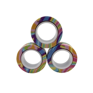 Magnetisk fidget spinner - 3 stk per sæt - Farverig